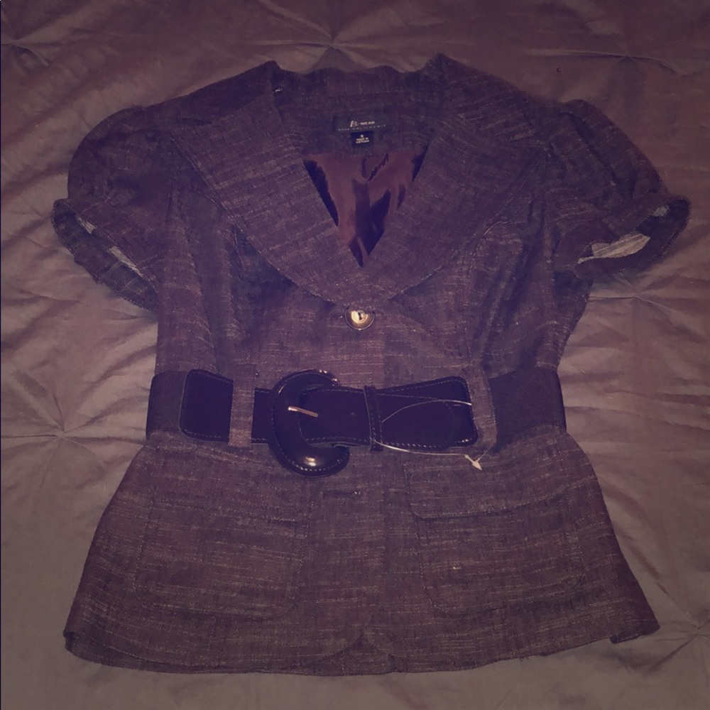 Brown jacket with belt!